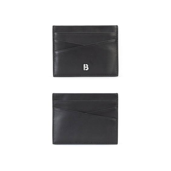 BOSS Men’s Black Leather Card Holder