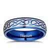 Thumbnail Image 0 of Men's Titanium Blue Tribal Weave Ring