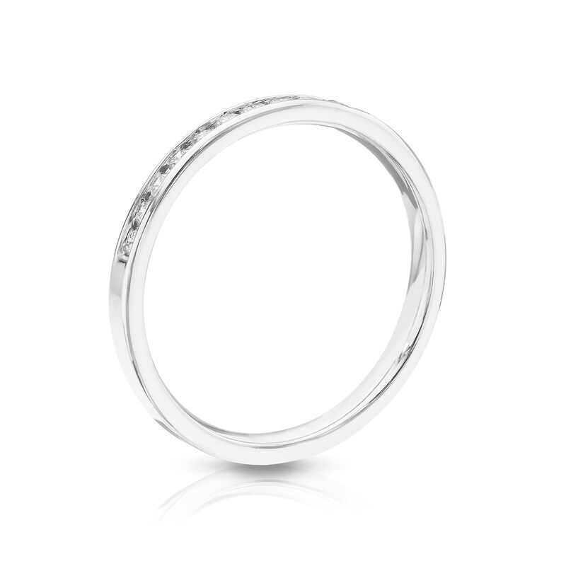 14ct White Gold 0.15ct Diamond Channel Set Eternity Ring