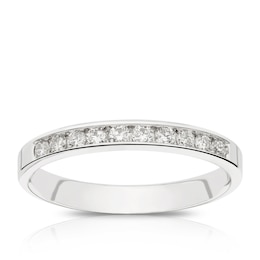 14ct White Gold 0.25ct Diamond Channel Set Eternity Ring