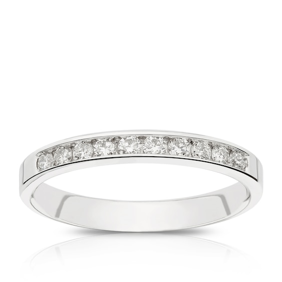 14ct White Gold 0.25ct Diamond Channel Set Eternity Ring