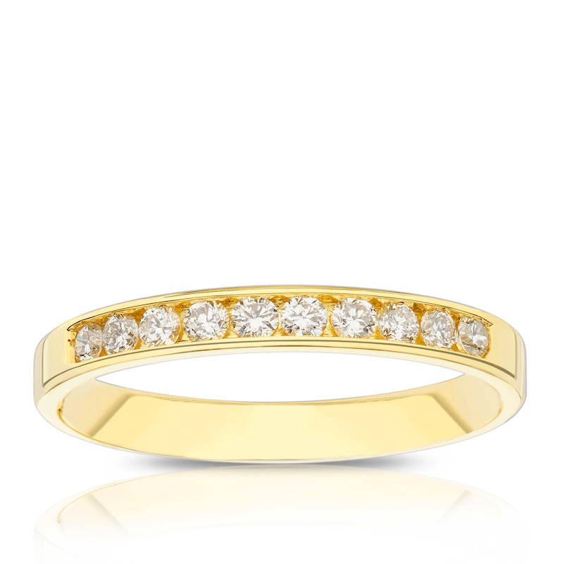 Main Image 1 of 18ct Yellow Gold 0.25ct Diamond Channel Set Eternity Ring