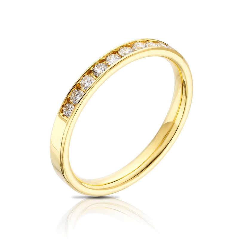 Main Image 2 of 18ct Yellow Gold 0.25ct Diamond Channel Set Eternity Ring