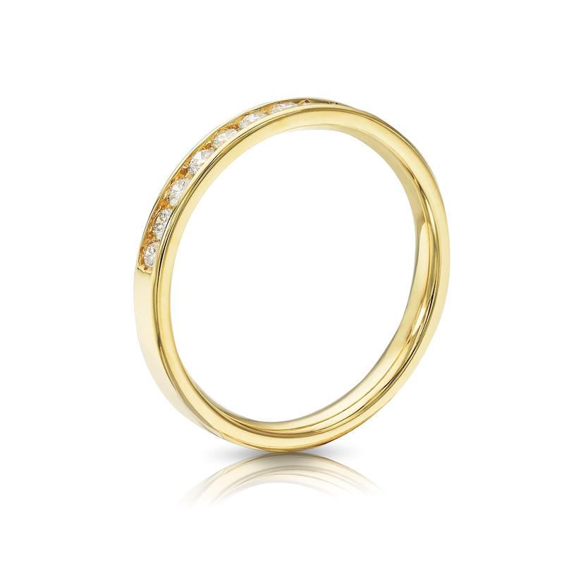 Main Image 3 of 18ct Yellow Gold 0.25ct Diamond Channel Set Eternity Ring