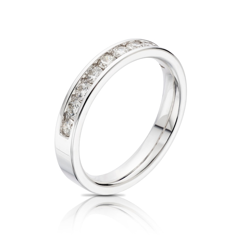 Main Image 3 of Platinum 0.50ct Diamond Channel Set Eternity Ring
