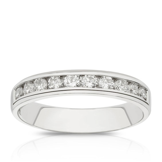 14ct White Gold 0.50ct Diamond Channel Set Eternity Ring
