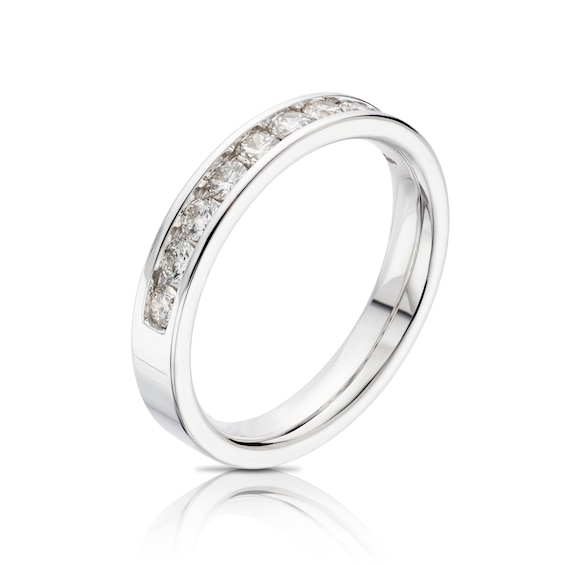 18ct White Gold 0.50ct Diamond Channel Set Eternity Ring