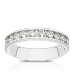 Platinum Channel Set Eternity 0.75ct Diamond Ring