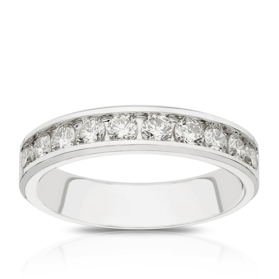 14ct White Gold 0.75ct Diamond Channel Set Eternity Ring