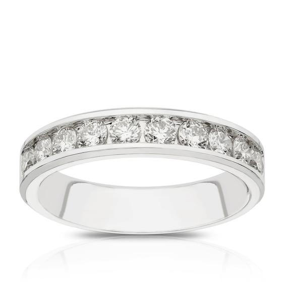 14ct White Gold Channel Set Eternity 0.75ct Diamond Ring