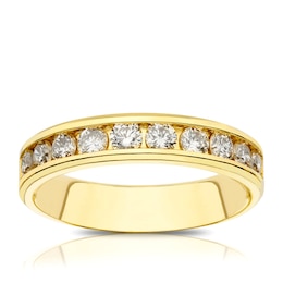 18ct Yellow Gold Channel Set Eternity 0.75ct Diamond Ring