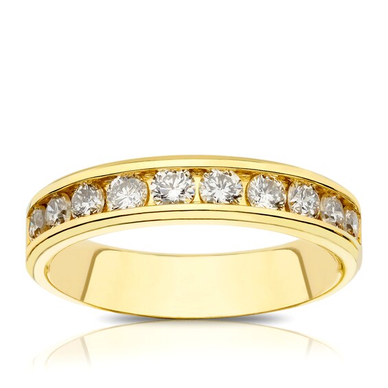 18ct Yellow Gold Channel Set Eternity 0.75ct Diamond Ring