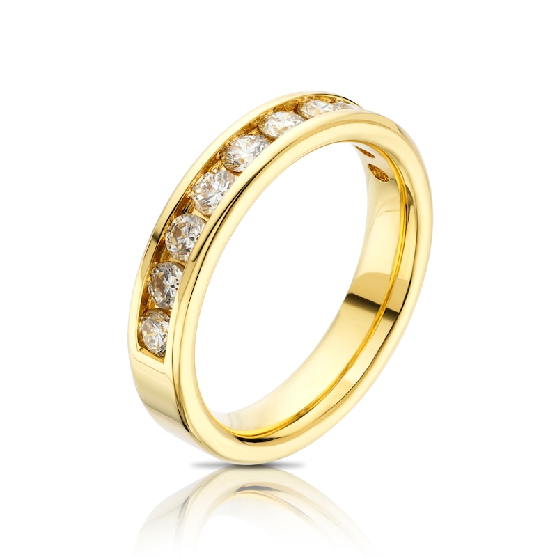 18ct Yellow Gold 0.75ct Diamond Channel Set Eternity Ring