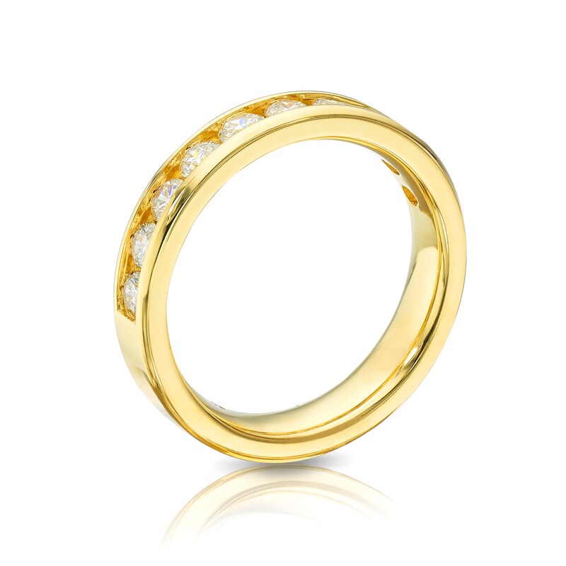 18ct Yellow Gold 0.75ct Diamond Channel Set Eternity Ring