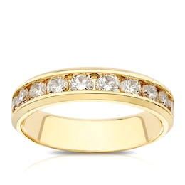 18ct Yellow Gold 1ct Diamond Channel Set Eternity Ring