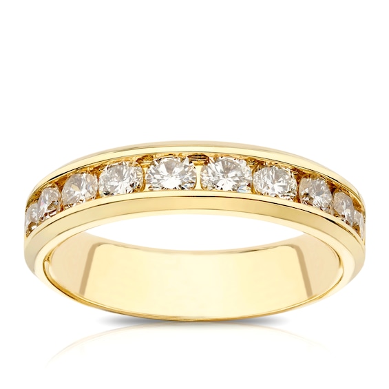 18ct Yellow Gold 1ct Diamond Channel Set Eternity Ring