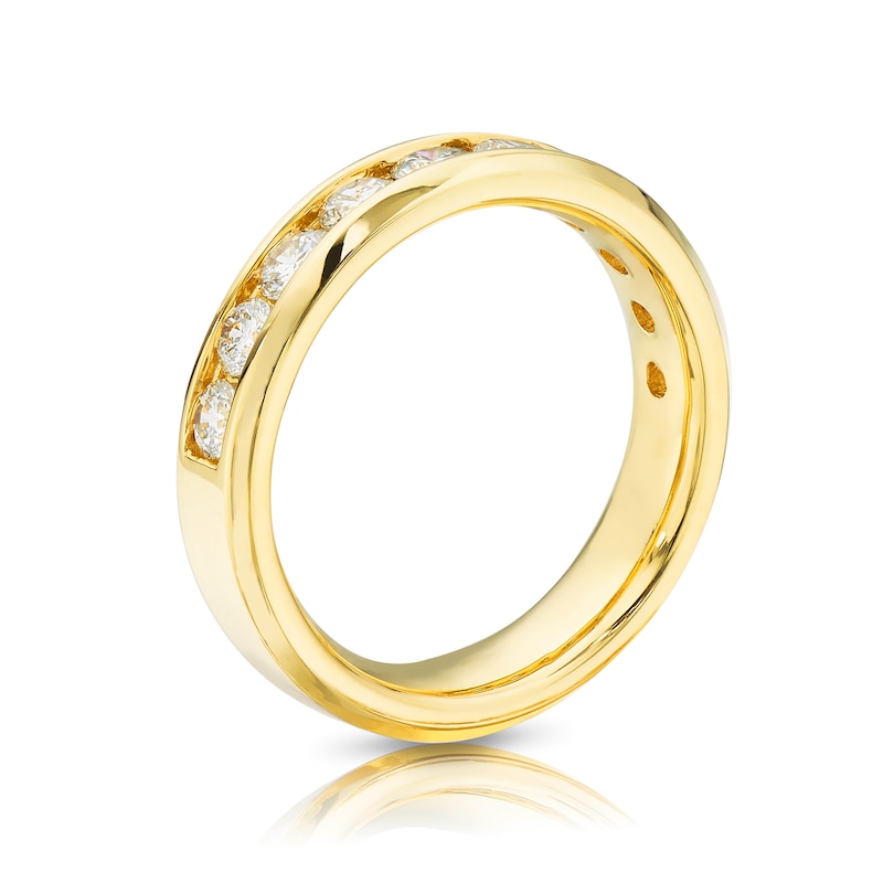 18ct Yellow Gold 1ct Diamond Channel Set Eternity Ring