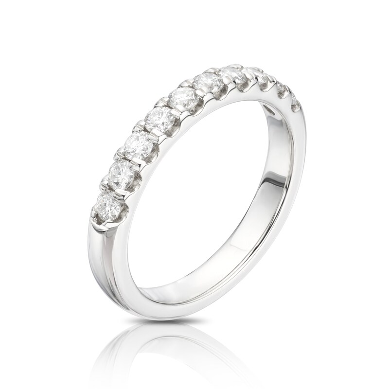 Main Image 2 of Platinum 0.50ct Diamond Claw Set Eternity Ring