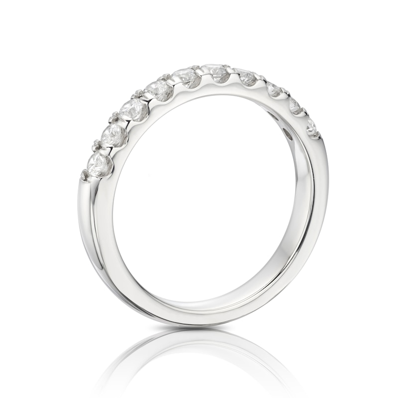 Platinum 0.50ct Diamond Claw Set Eternity Ring