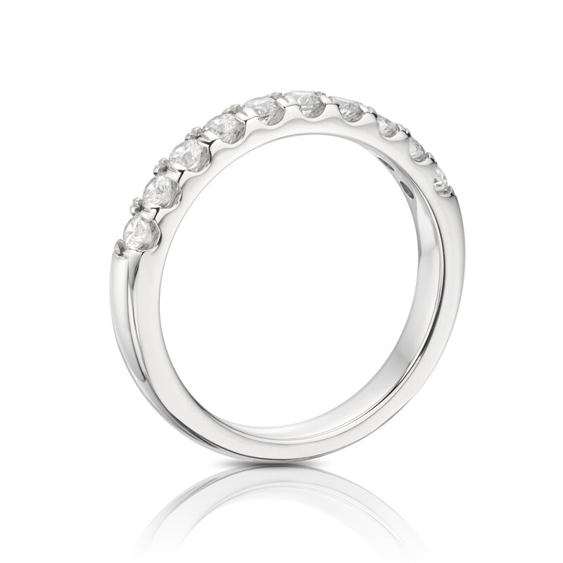 Main Image 3 of Platinum 0.50ct Diamond Claw Set Eternity Ring