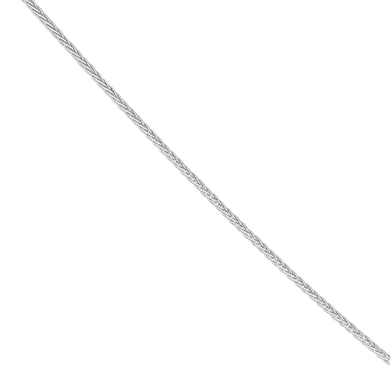 9ct White Gold 24 Inch Adjustable Spiga Chain