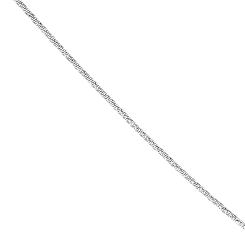 9ct White Gold 24 Inch Adjustable Dainty Spiga Chain