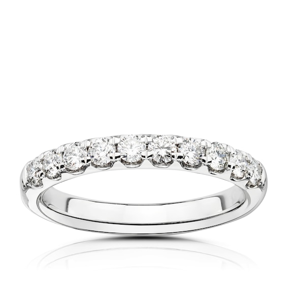 14ct White Gold Claw Set Eternity 0.50ct Diamond Ring