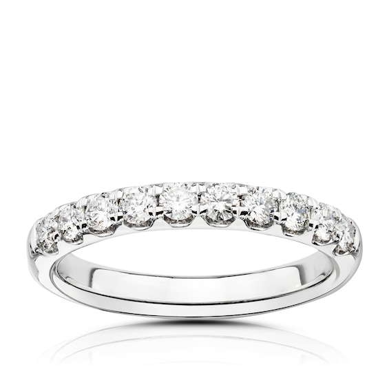 14ct White Gold 0.50ct Diamond Claw Set Eternity Ring