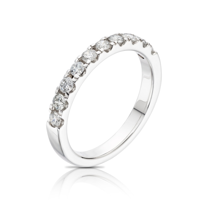 14ct White Gold 0.50ct Diamond Claw Set Eternity Ring