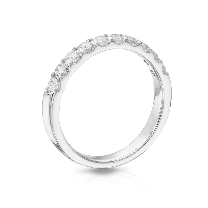 14ct White Gold 0.50ct Diamond Claw Set Eternity Ring