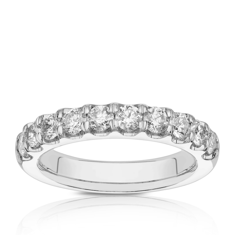 Main Image 1 of Platinum 1ct Diamond Claw Set Eternity Ring