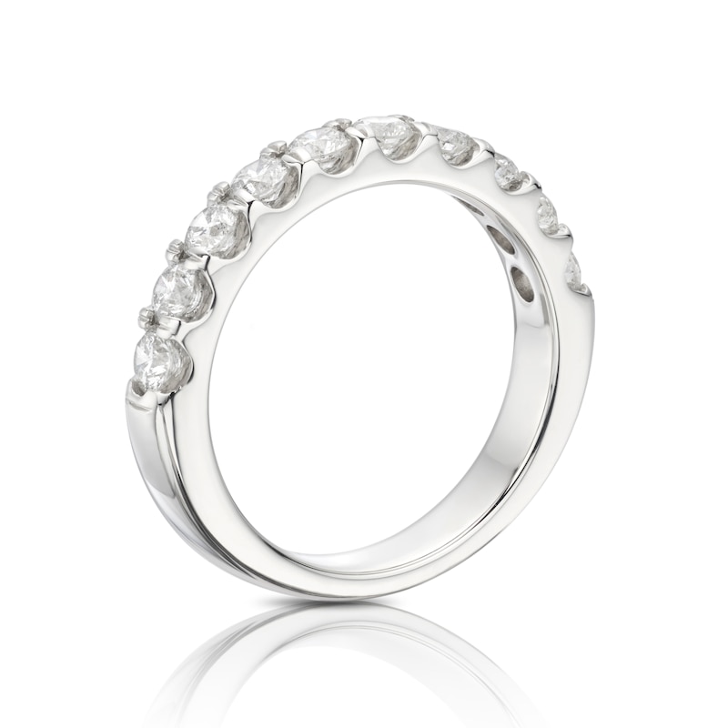 Main Image 4 of Platinum Claw Set Eternity 1ct Diamond Ring