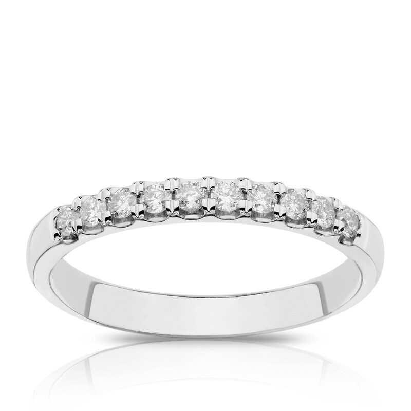 Platinum 0.25ct Diamond Claw Set Eternity Ring