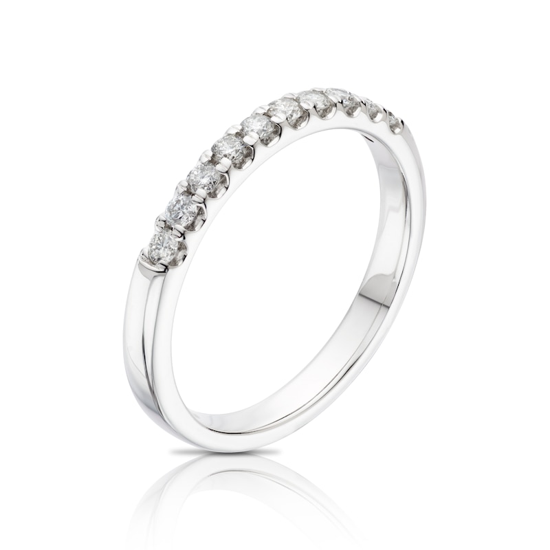 Platinum 0.25ct Diamond Claw Set Eternity Ring