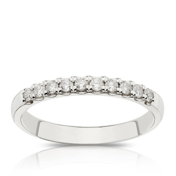 14ct White Gold Claw Set Eternity 0.25ct Diamond Ring