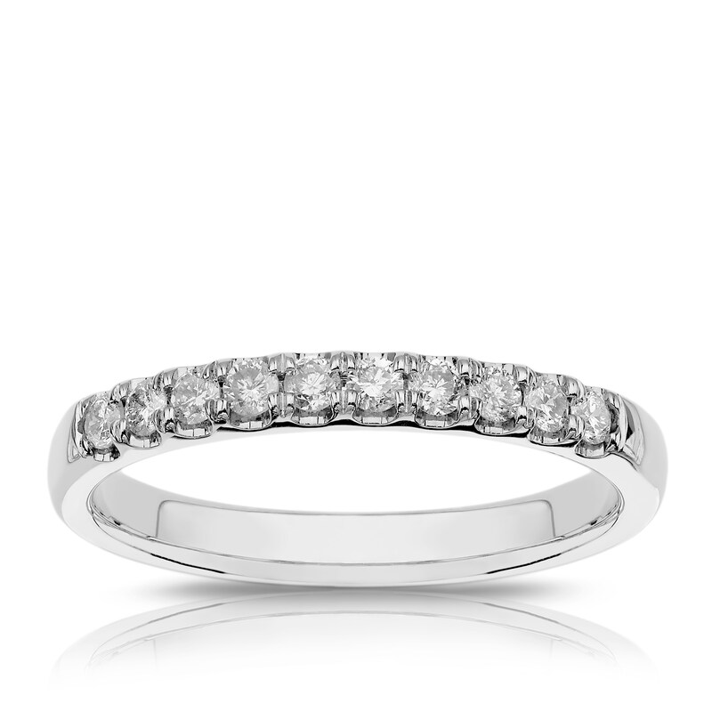 18ct White Gold 0.25ct Diamond Claw Set Eternity Ring