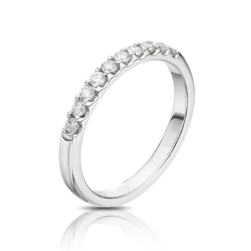 18ct White Gold 0.25ct Diamond Claw Set Eternity Ring