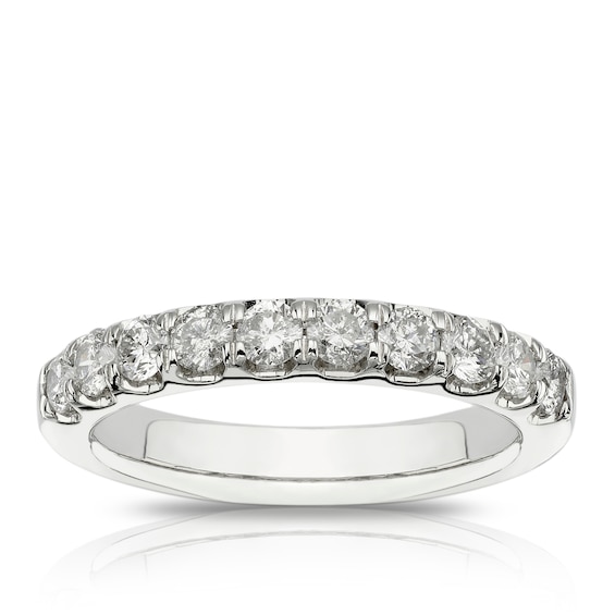 Platinum 0.75ct Diamond Claw Set Eternity Ring