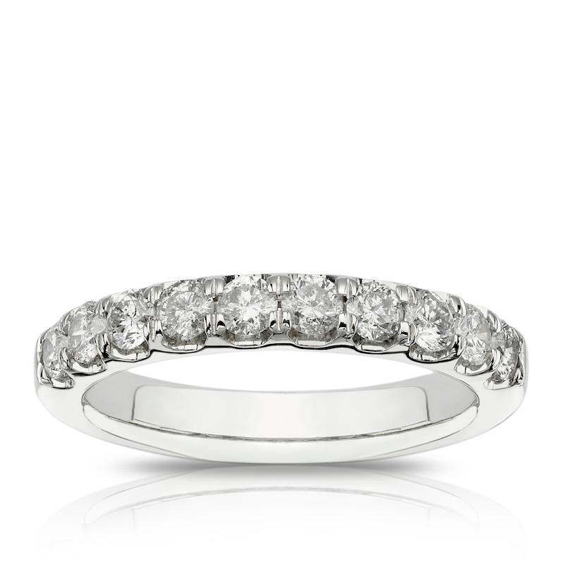 Platinum 0.75ct Diamond Claw Set Eternity Ring