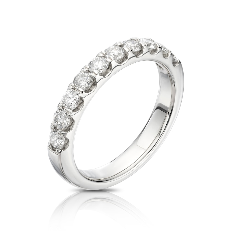 Platinum 0.75ct Diamond Claw Set Eternity Ring