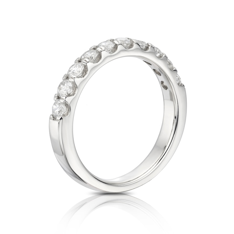 Platinum 0.75ct Diamond Claw Set Eternity Ring