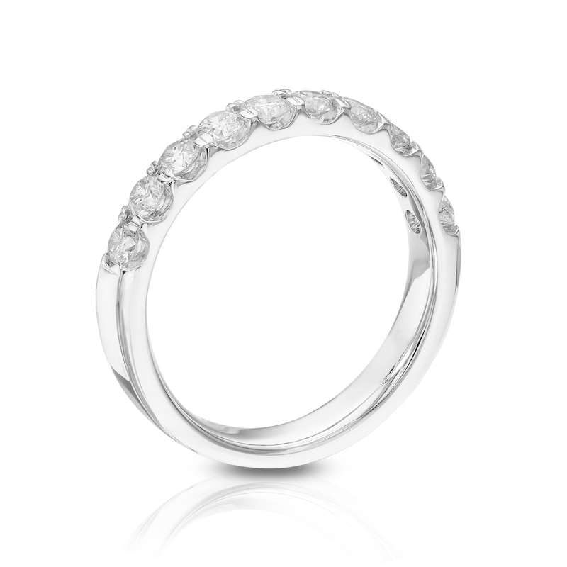 Main Image 3 of 14ct White Gold 0.75ct Diamond Claw Set Eternity Ring