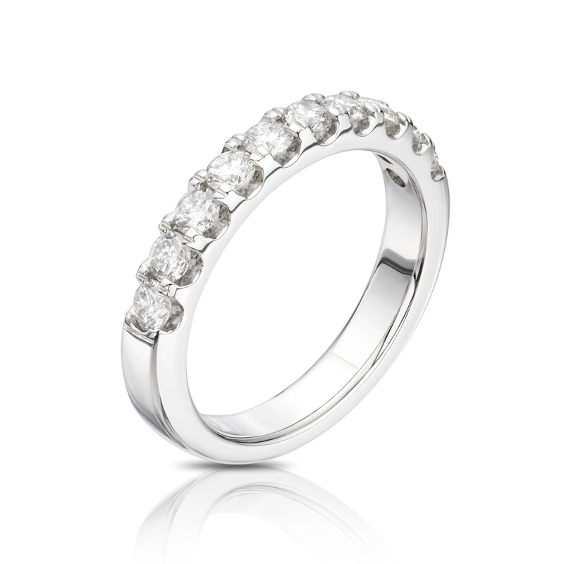 Main Image 2 of 18ct White Gold 0.75ct Diamond Claw Set Eternity Ring