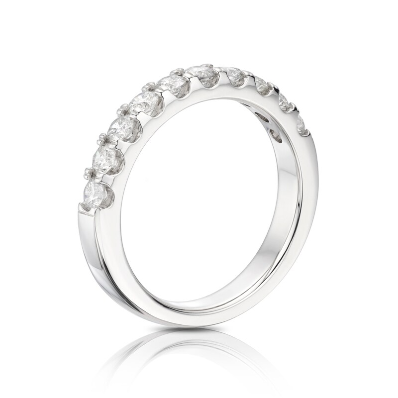 Main Image 3 of 18ct White Gold 0.75ct Diamond Claw Set Eternity Ring