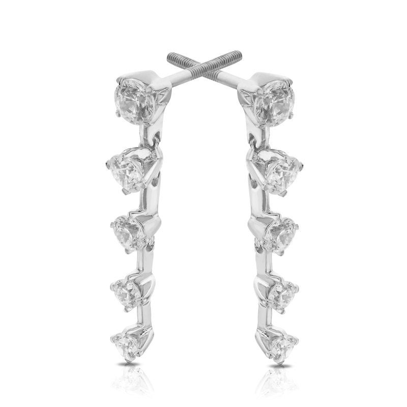 Main Image 3 of Eternal Diamond 18ct White Gold 1ct Total Celestial Earrings