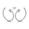 Thumbnail Image 2 of Eternal Diamond 18ct White Gold 0.75ct Total Hoop Earrings