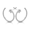 Thumbnail Image 2 of Eternal Diamond 18ct White Gold 0.75ct Total Hoop Earrings