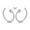 Thumbnail Image 1 of Eternal Diamond 18ct White Gold 0.75ct Total Hoop Earrings