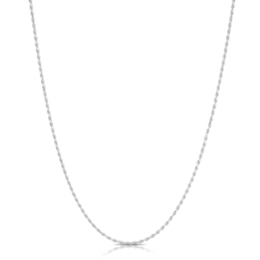 9ct White Gold 20'' Adjustable Dainty Rope Chain