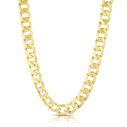 9ct Yellow Gold Men's 20'' Solid Curb Chain